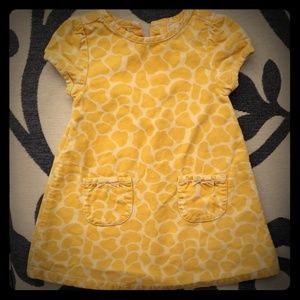 Warm Velvet Giraffe Print winter Baby Girls Dress